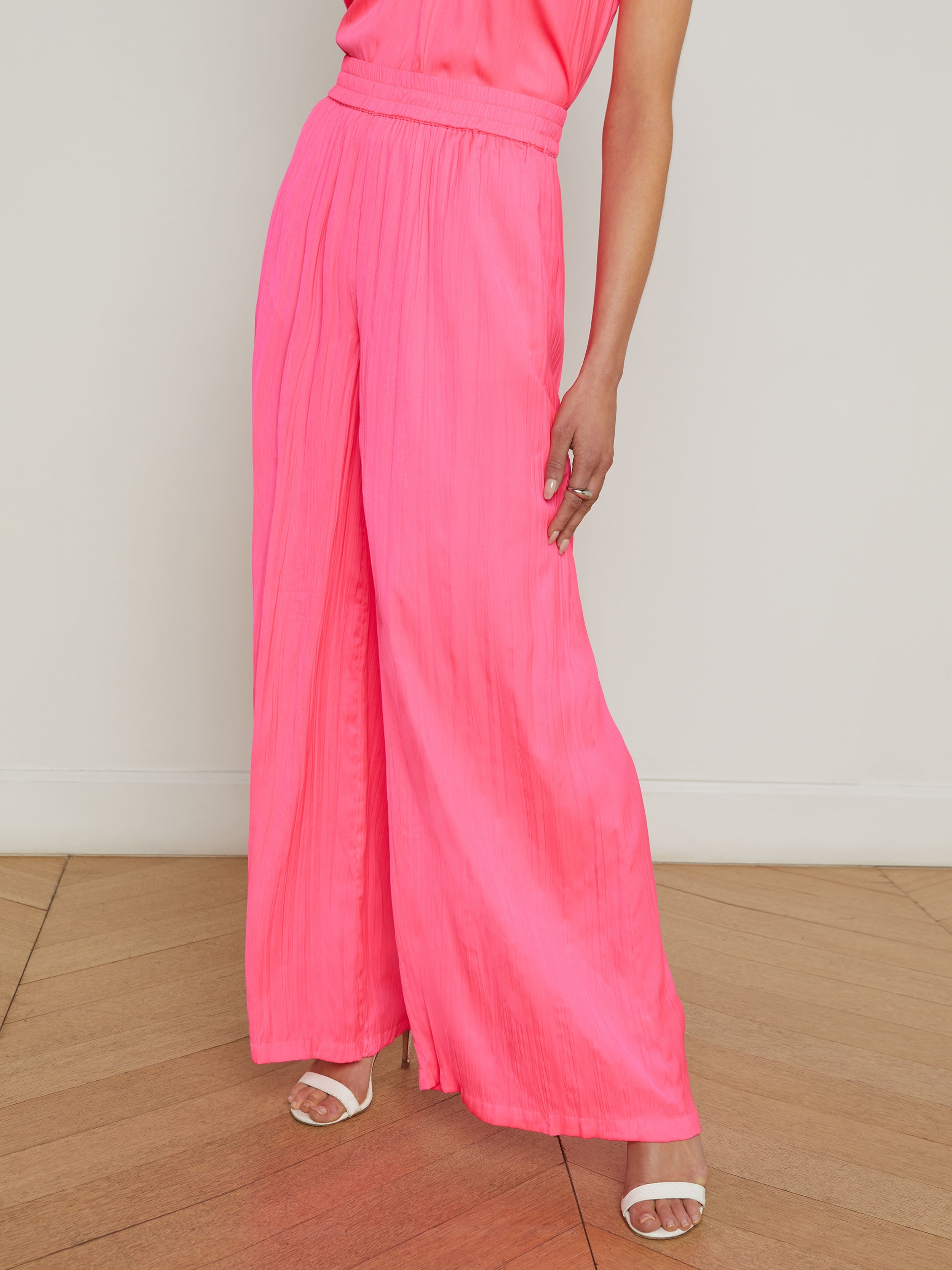 Lillian Satin Wide-Leg Pant - 4