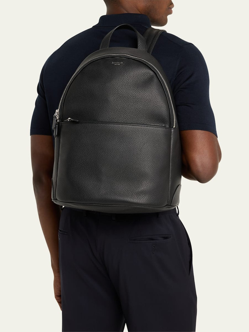 Serapian Men's Cachemire Leather Backpack outlook
