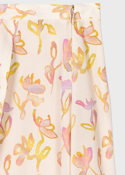 Paul Smith Women's Ecru 'Oleander' Wrap Midi Skirt outlook