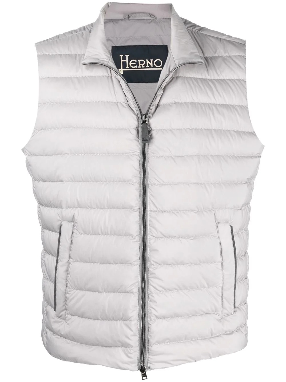 quilted zip-up gilet - 1