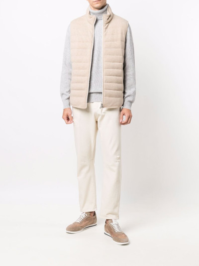 Brunello Cucinelli zip-up down gilet outlook