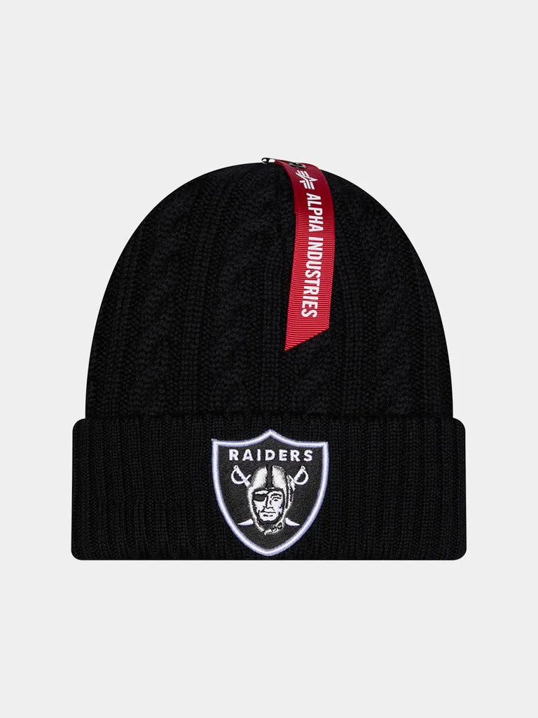 LAS VEGAS RAIDERS X ALPHA X NEW ERA SHORT CUFF KNIT BEANIE - 1