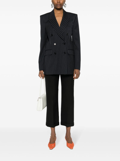 MSGM double-breasted pinstripe blazer outlook