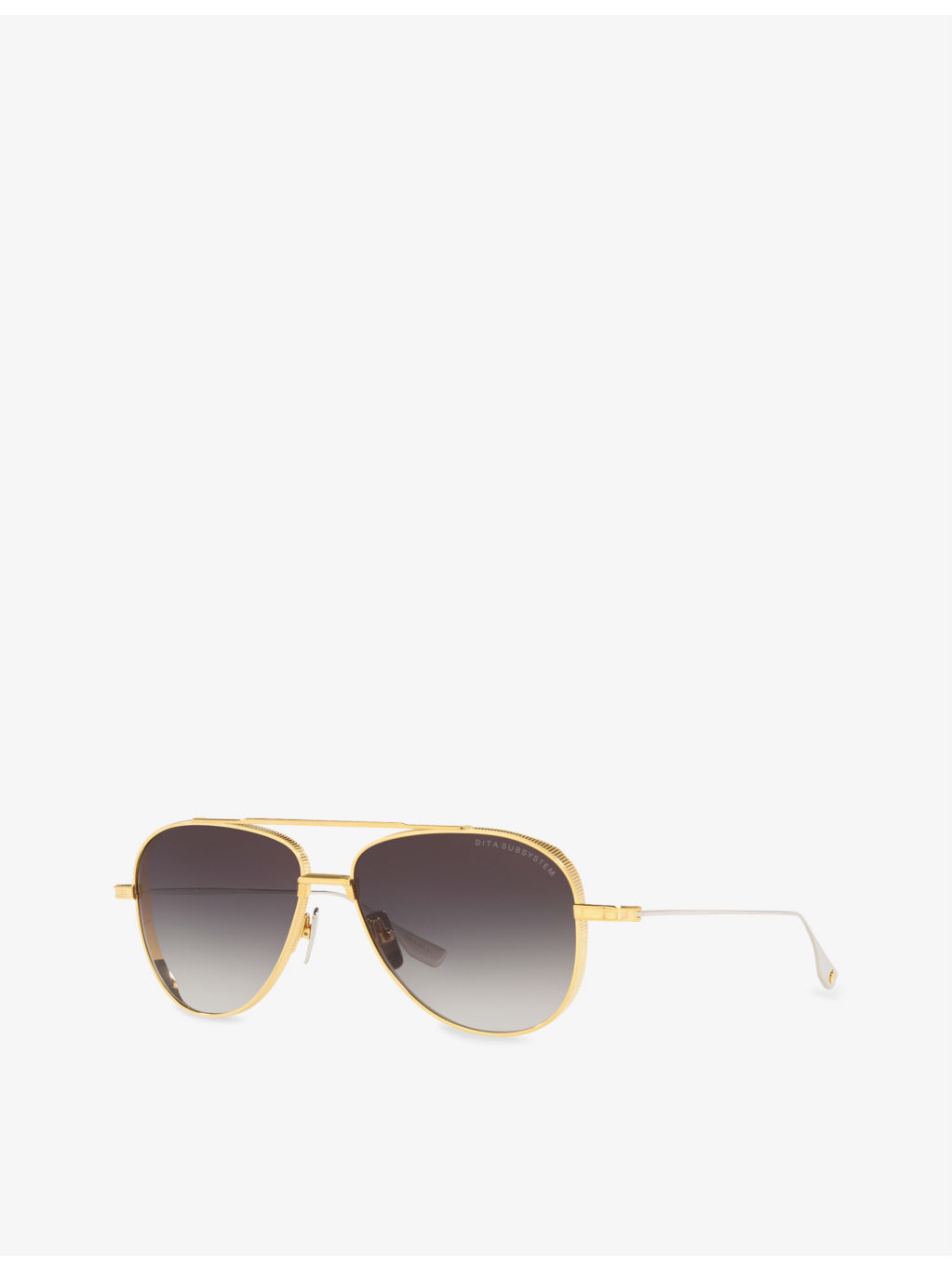 D4000398 Subsystem titanium aviator sunglasses - 2