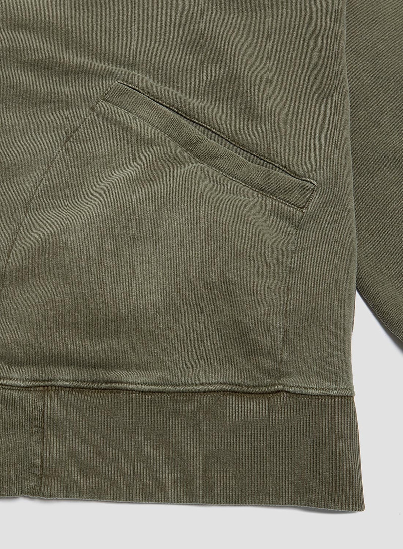 Embroidered Arrow Zip Hoodie in USMC Green 5