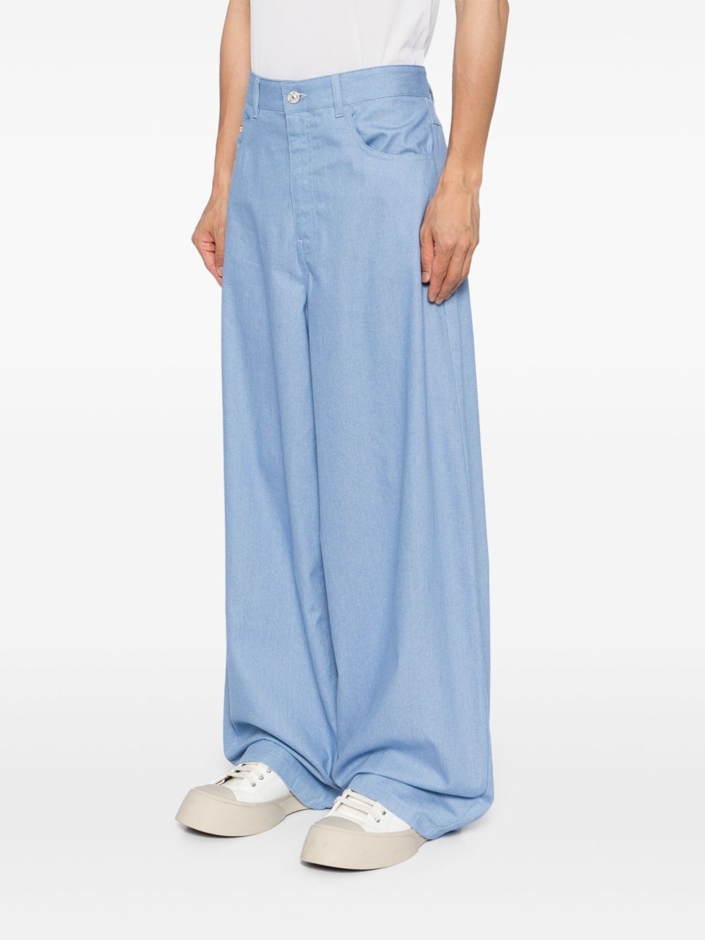 wide-leg denim jeans - 3