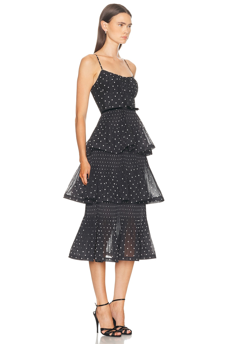 Pleated Tiered Midi Dress - 2