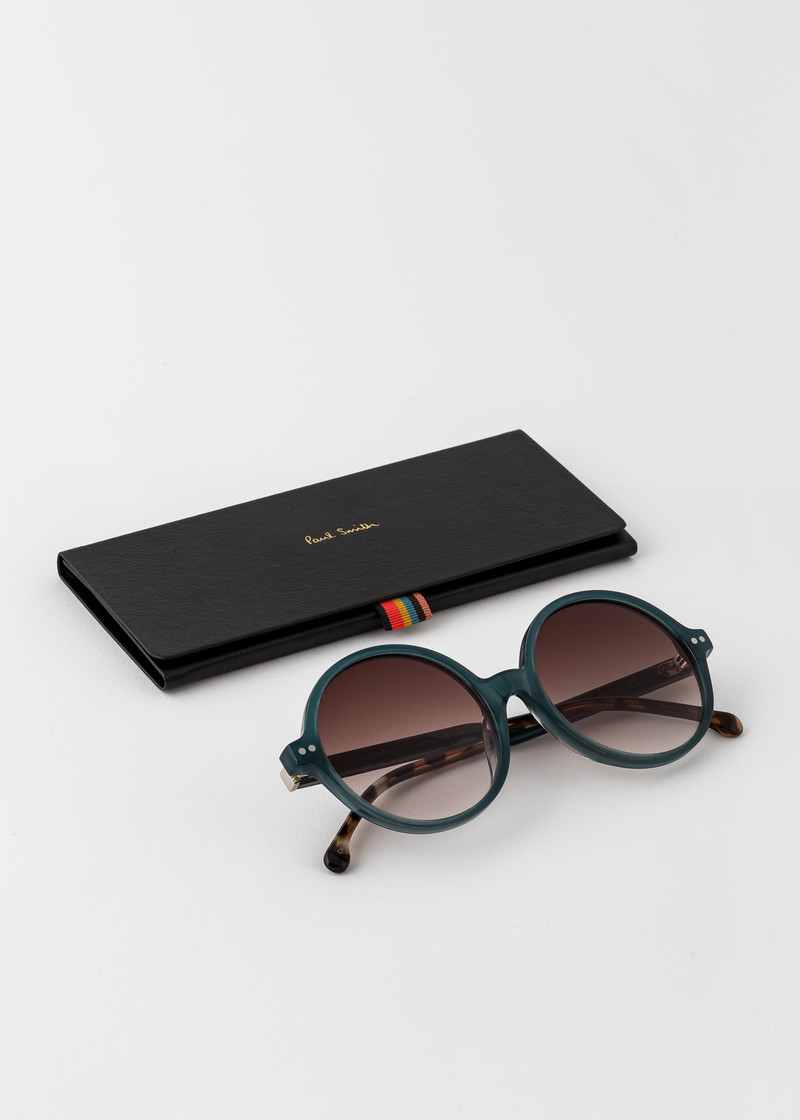 Havana Opal Blue 'Fleming' Sunglasses 5