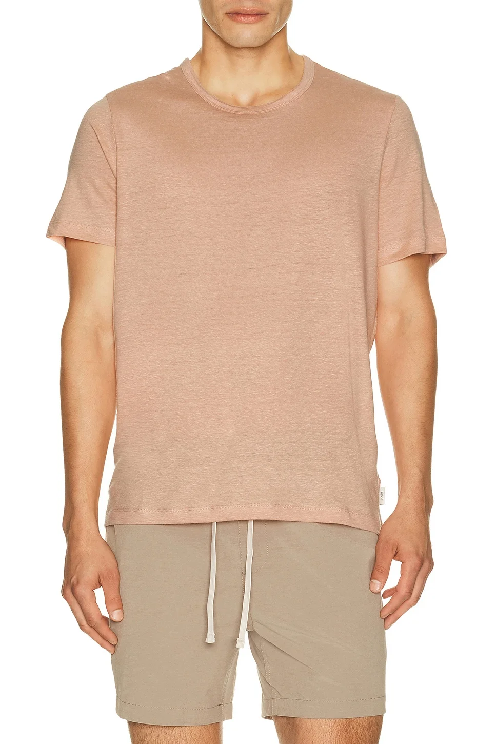 Stretch Linen Crewneck Tee Shirt - 1