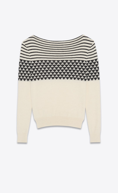 SAINT LAURENT sweater in wool jacquard outlook