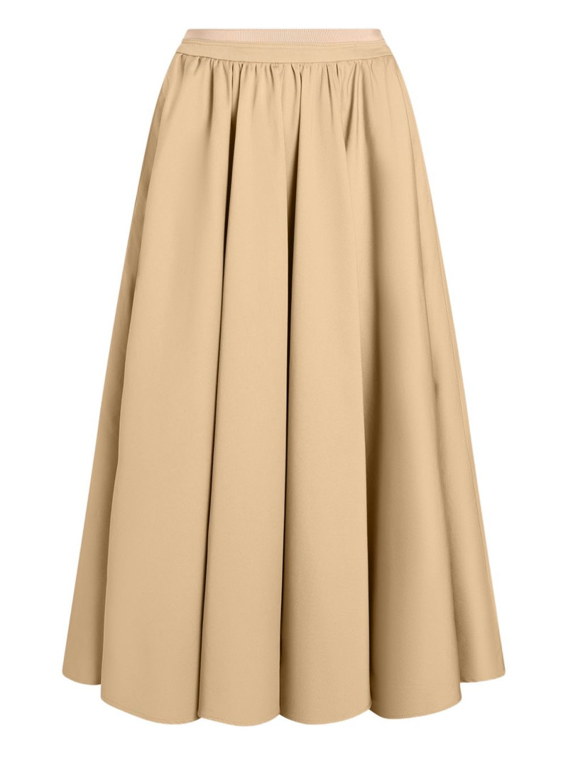 pleated maxi A-line skirt 1