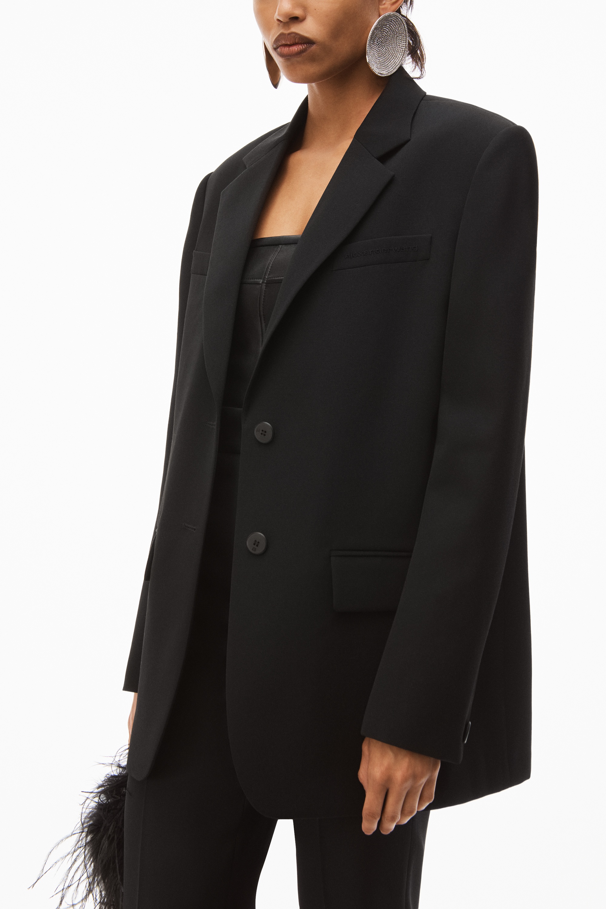 BOXY BLAZER IN WOOL TAILORING - 3