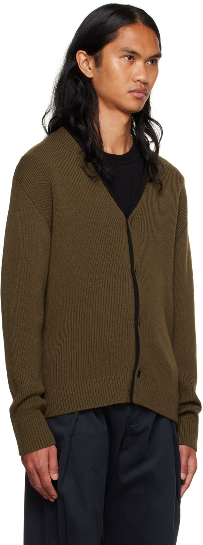 Wood Wood Khaki Lyle Cardigan outlook