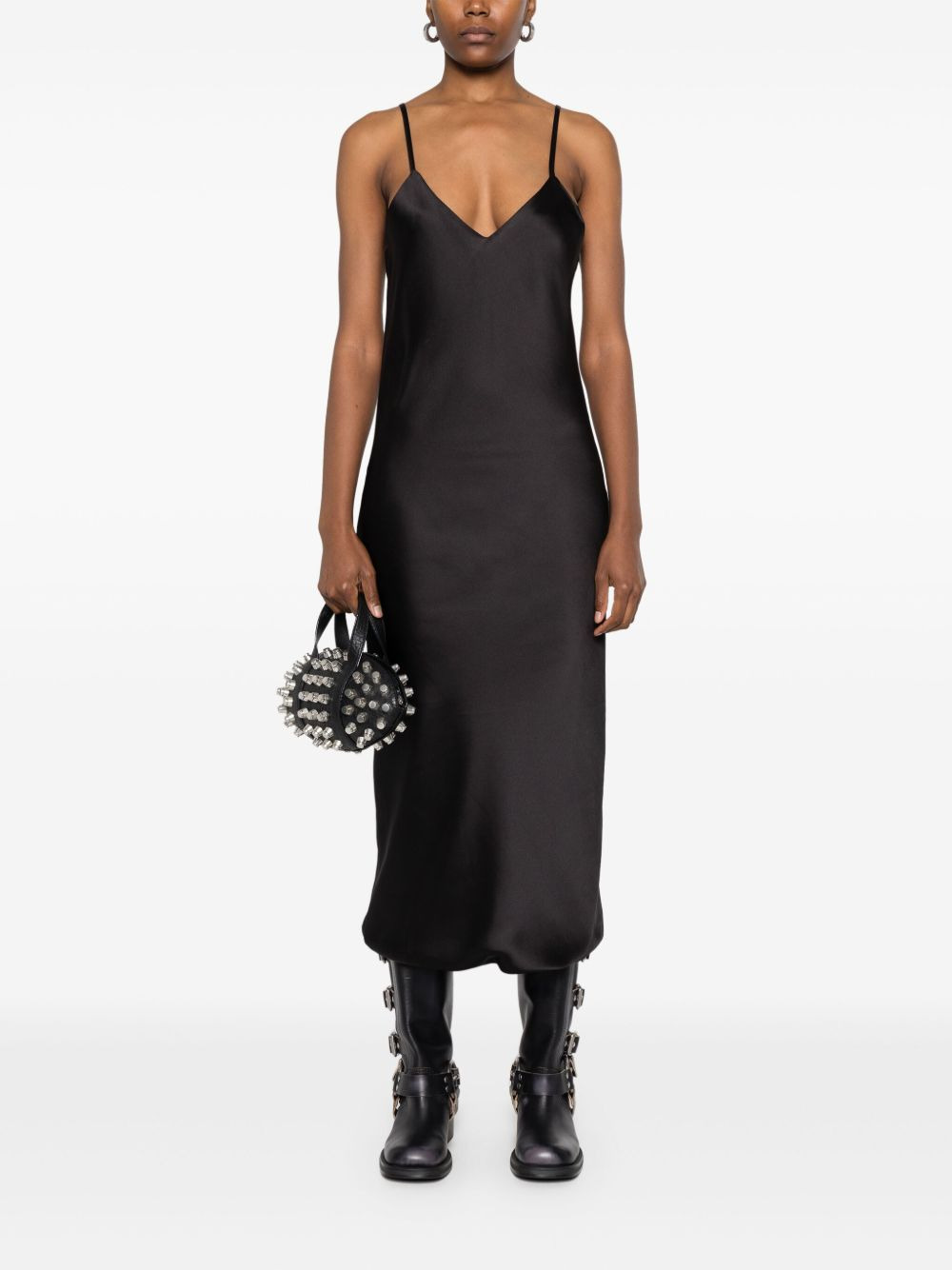 bias-cut slip midi dress - 2
