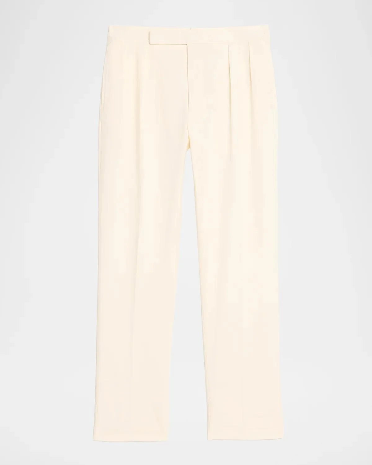 Men's Silk Straight-Leg Chino Trousers - 1