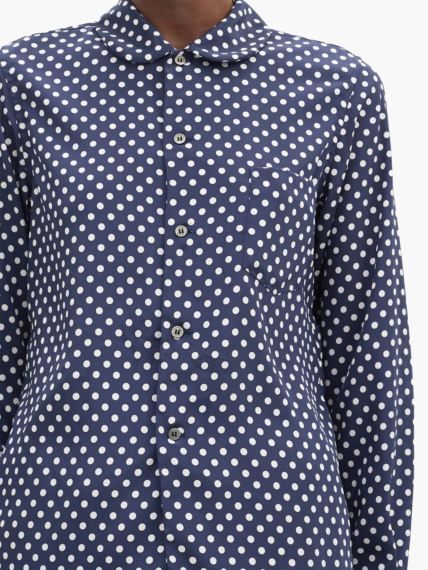 Polka-dot satin shirt - 3