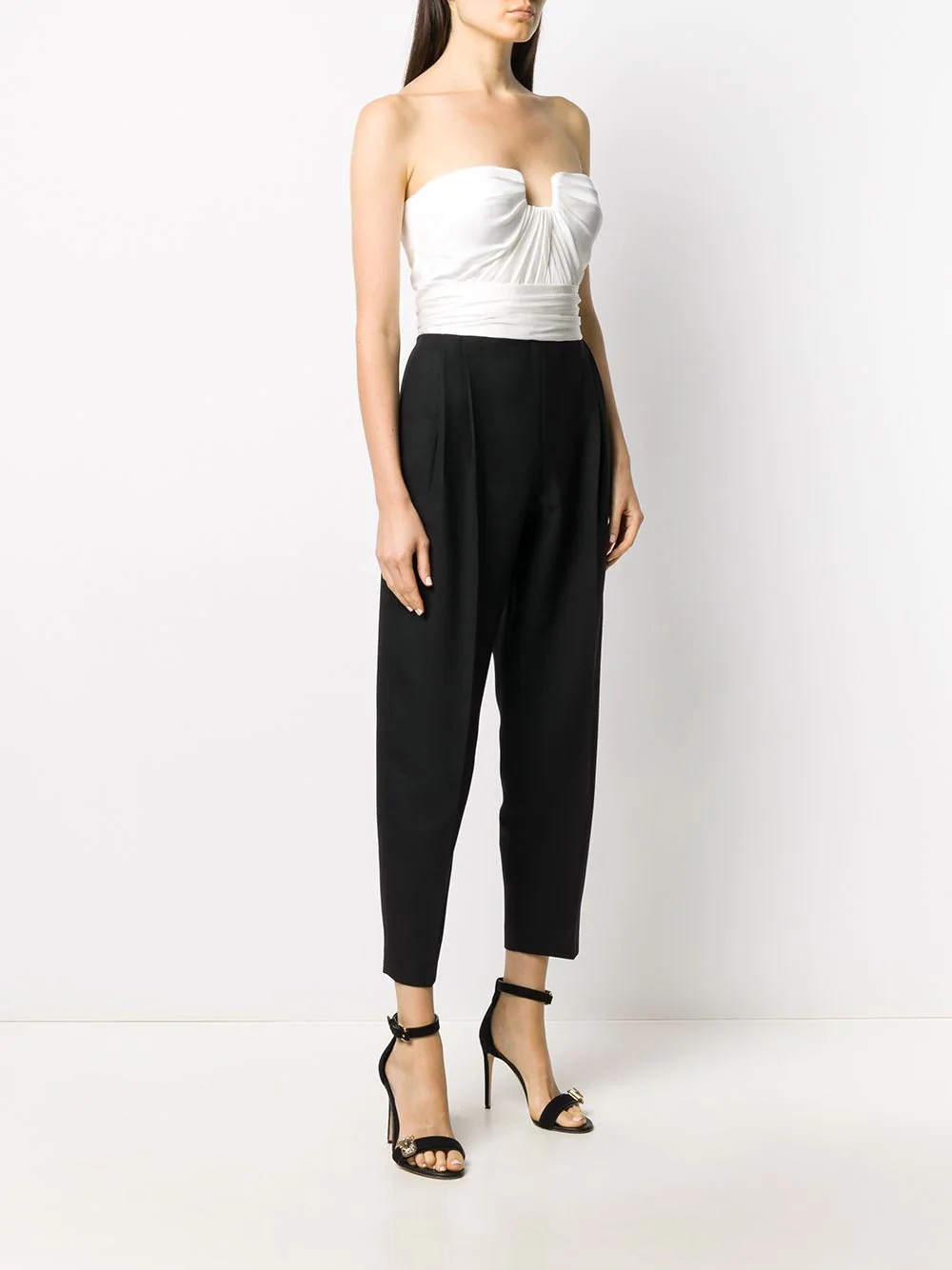 strapless bustier jumpsuit - 3