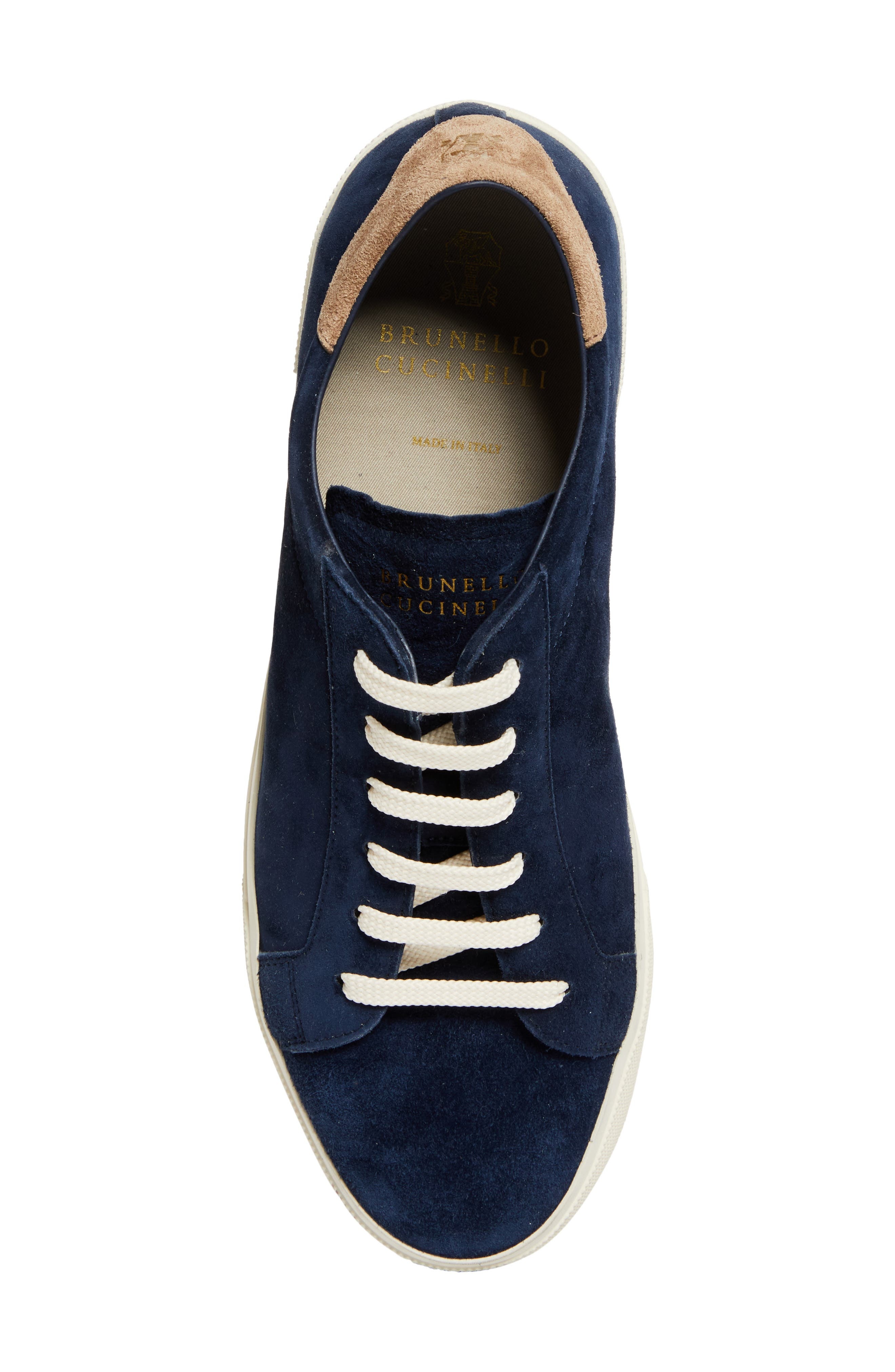 Brunello Cucinelli Vulky Low Top Sneaker in Cqe72 Deep Blue at Nordstrom - 4