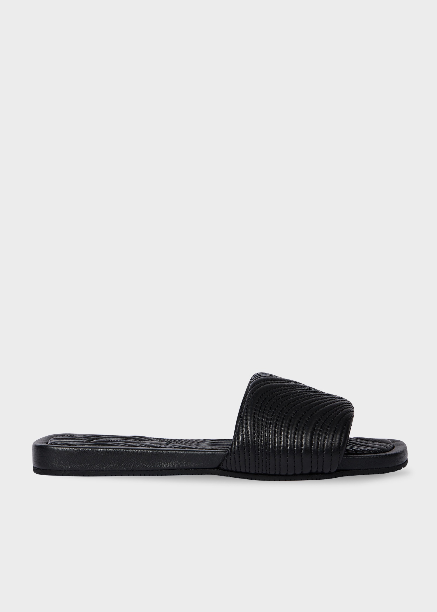 Women's Leather 'Laurel' 'Swirl' Stitch Sliders - 1