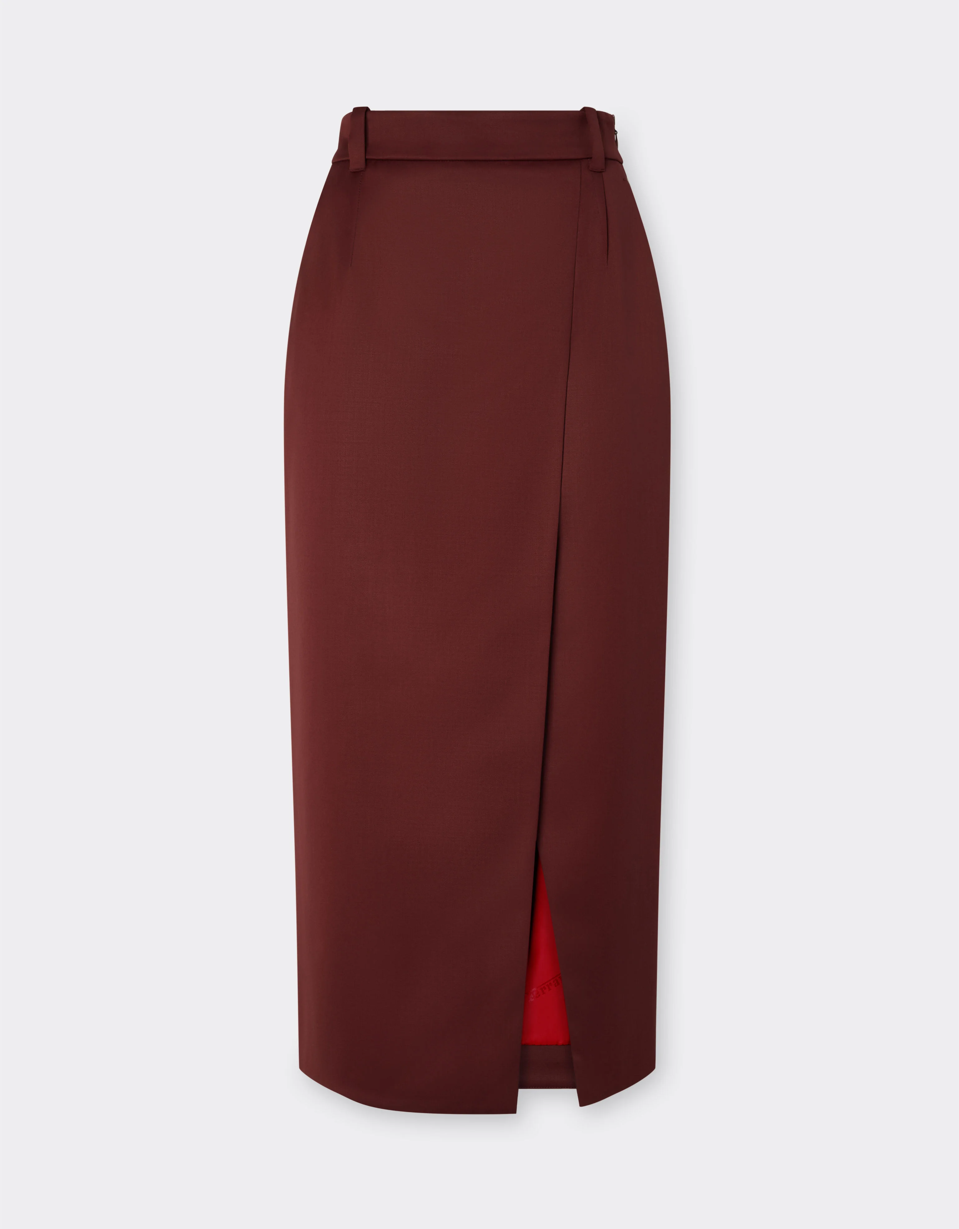 Wool satin skirt - 1