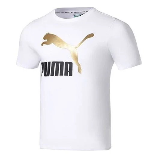 PUMA Classics Logo Metallic Tee 'White' 536345-02 - 1
