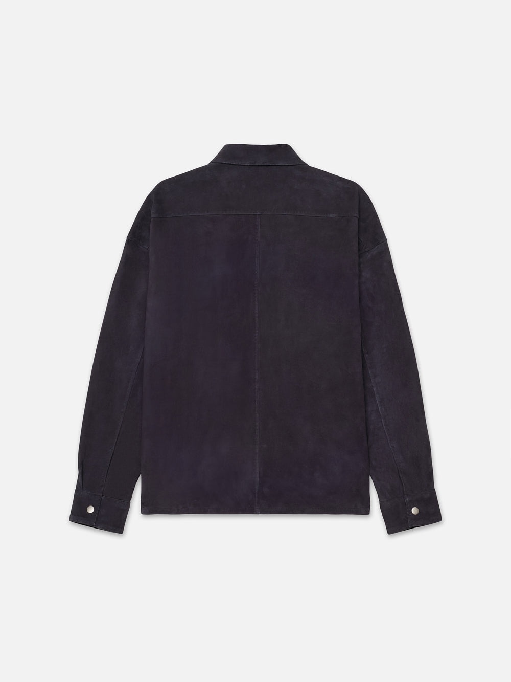 Clean Suede Zip Shirt in Dark Navy - 3