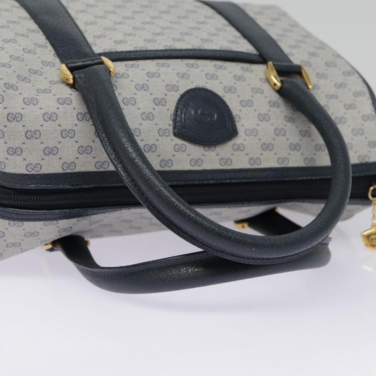 GUCCI Micro GG Supreme Hand Bag Pvc Navy Gold 000 40 000 40 - 8