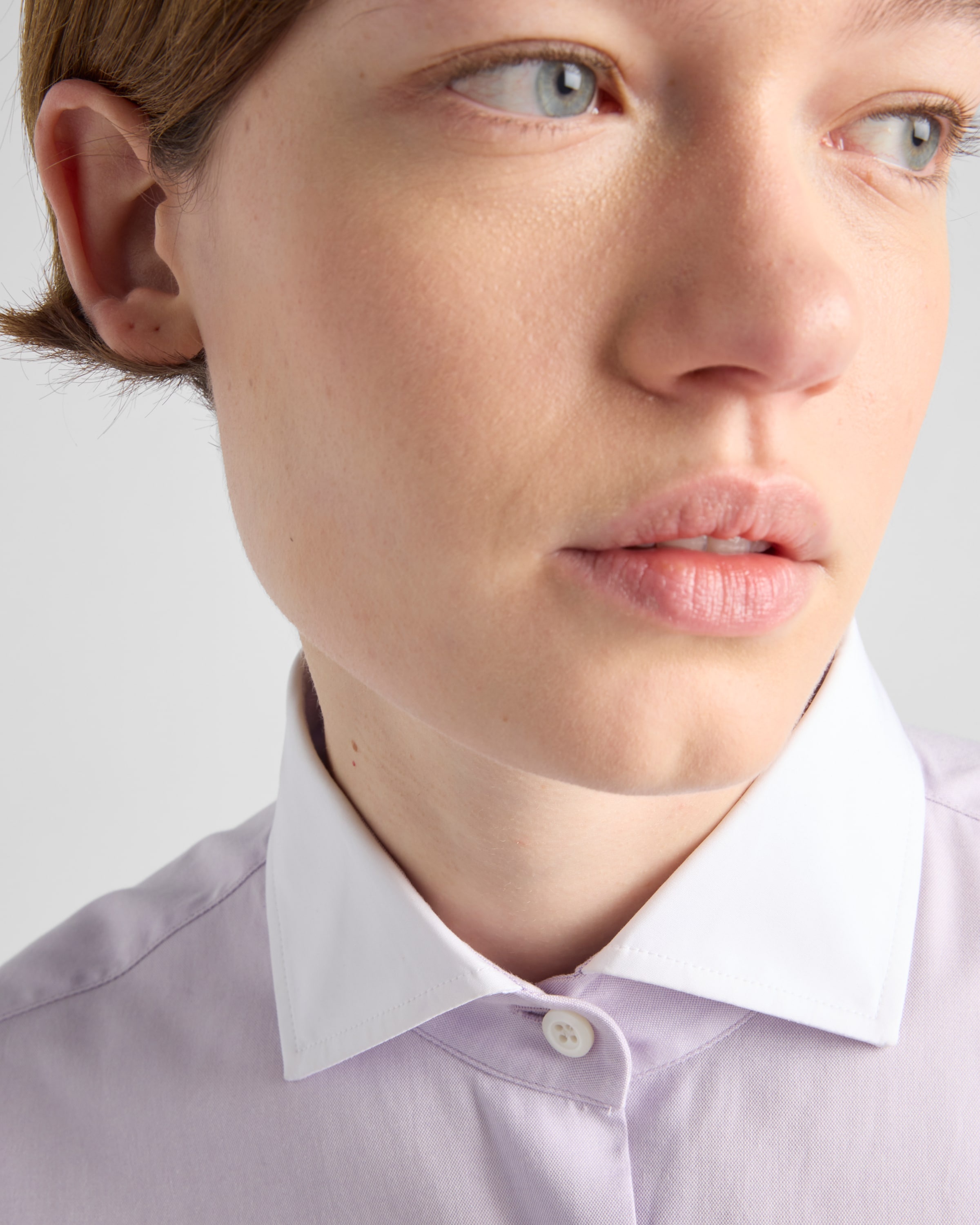 Embroidered Oxford cotton and poplin shirt - 4