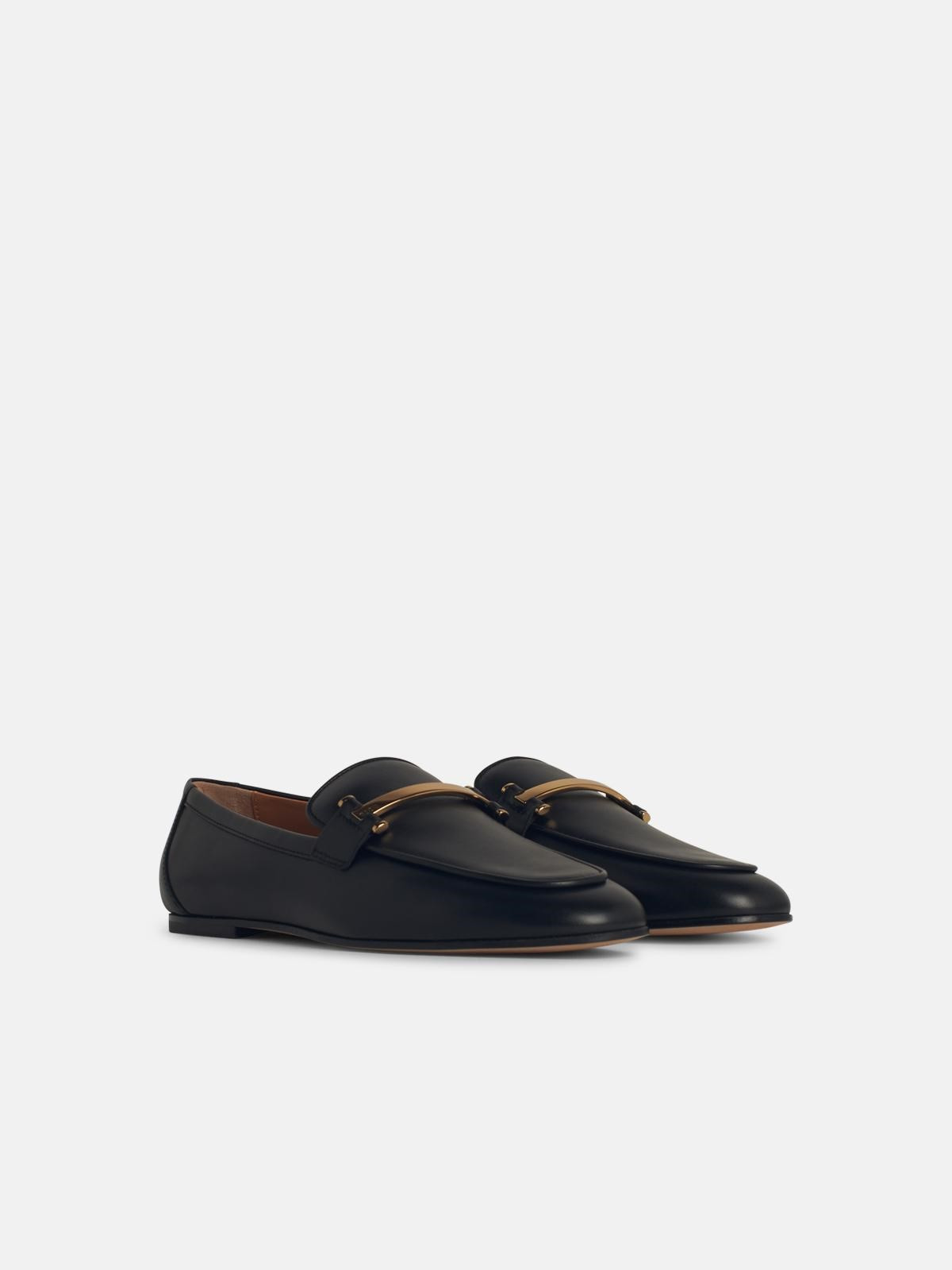 BLACK LEATHER LOAFERS - 2