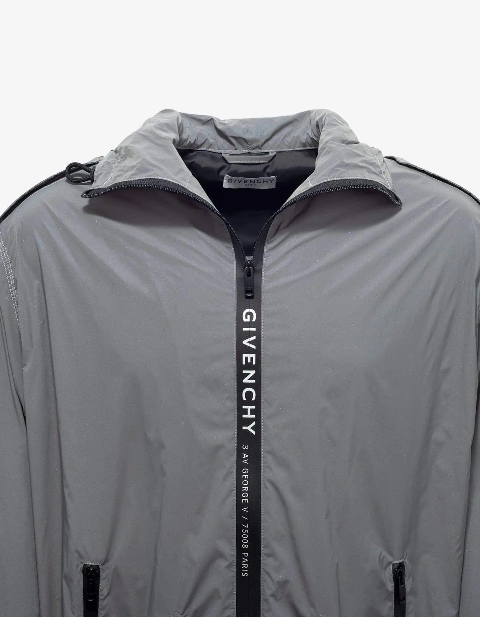 Givenchy Grey Reflective Nylon Parka - 3