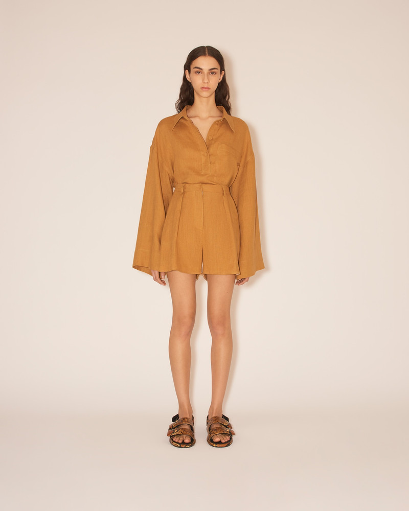 RIMA - Tailored marathon shorts - Camel 1