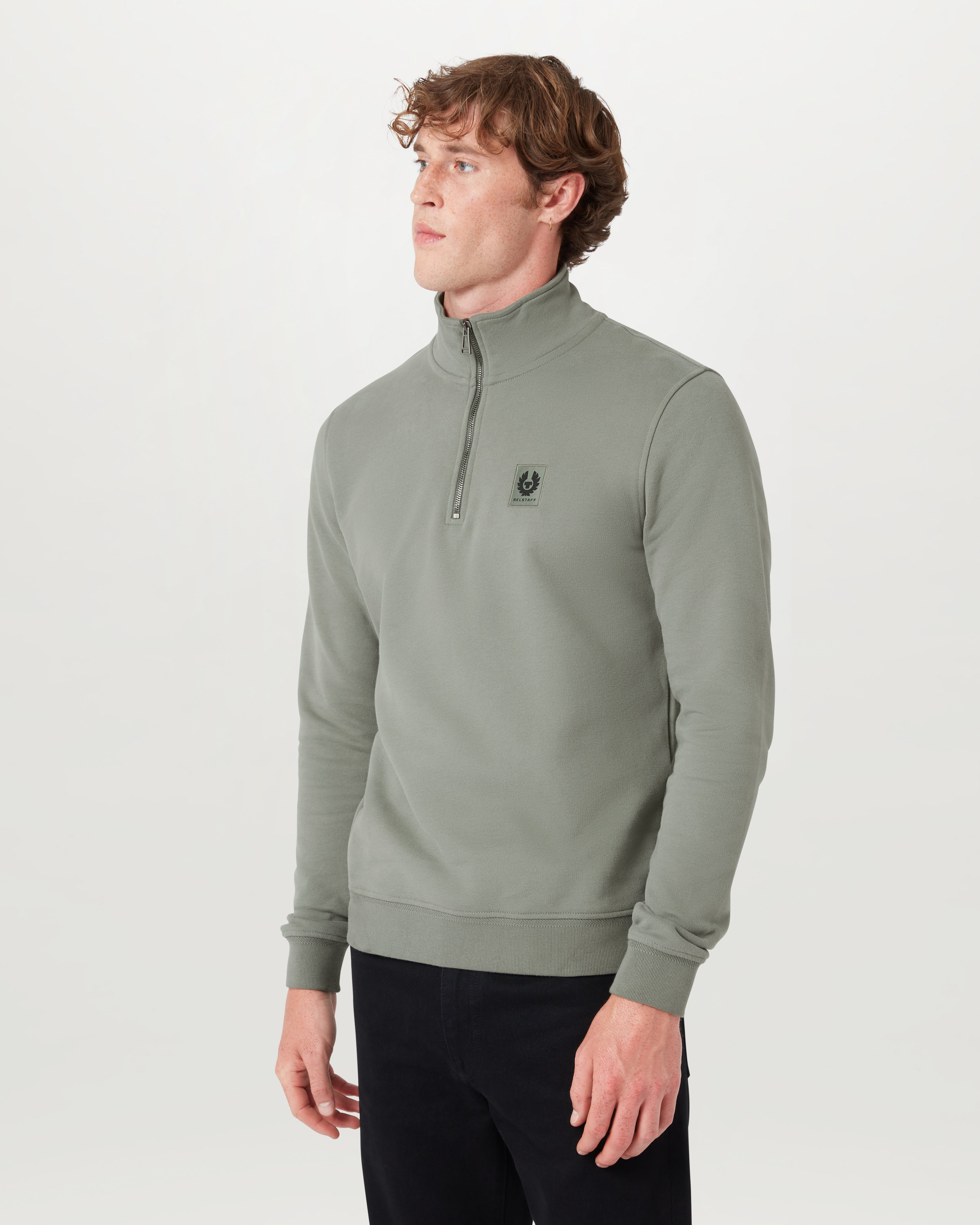 BELSTAFF QUARTER ZIP SWEATSHIRT - 4