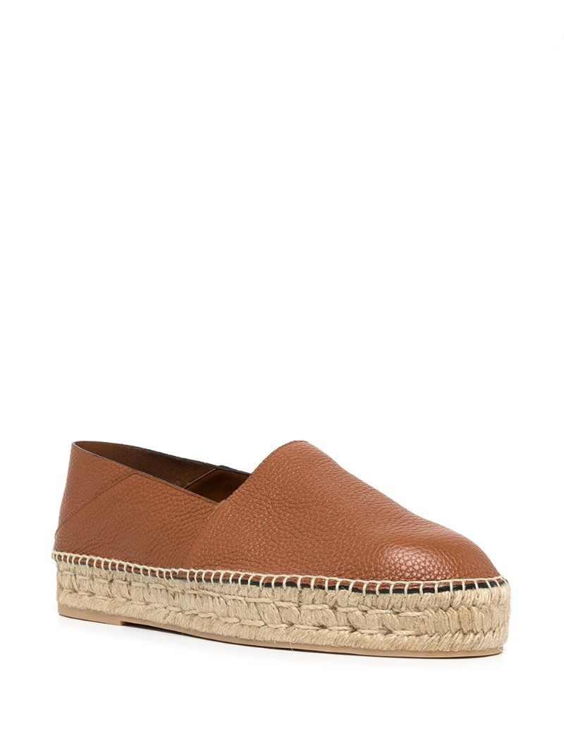 Valentino logo-plaque leather espadrilles outlook