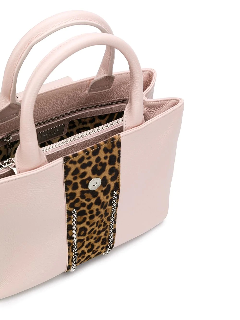 leopard trim tote - 5