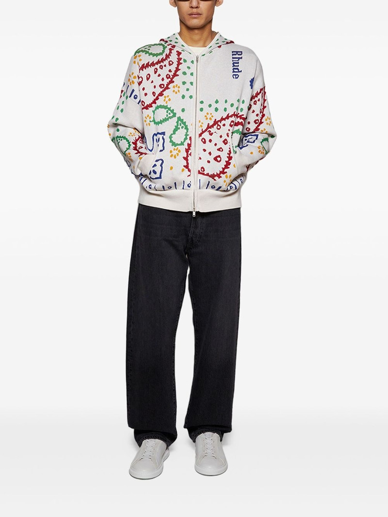 Rhude zip-up hoodie outlook