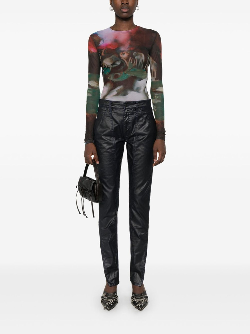 MUGLER coated-finish trousers outlook