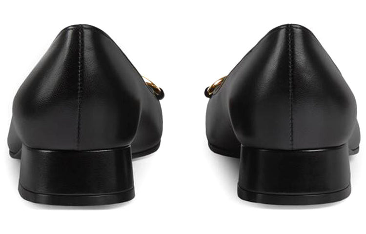 (WMNS) Gucci Ballet Flat with Horsebit 'Black Leather' 645600-C9D00-1000 - 4