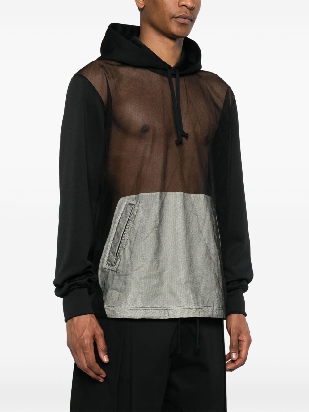 panelled hoodie - 3