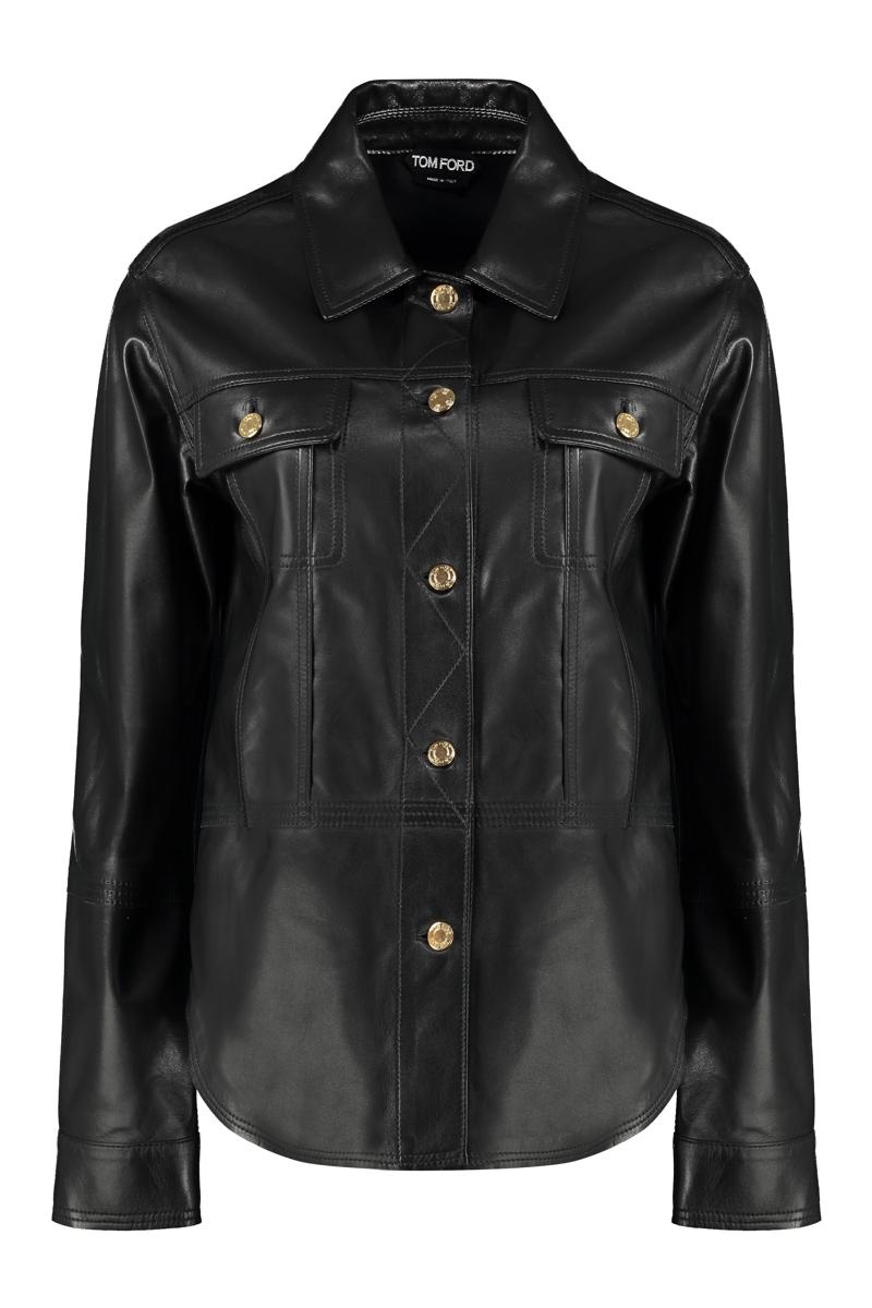 TOM FORD LEATHER OVERSHIRT - 1