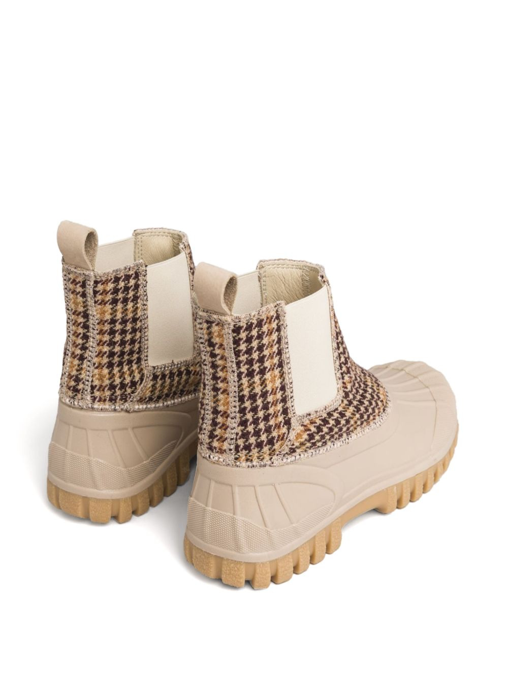 Balbi houndstooth-patterned chelsea boots - 3