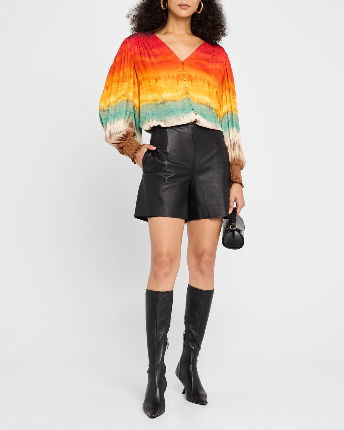 Serena Mandarin-Collar Blouse - 2