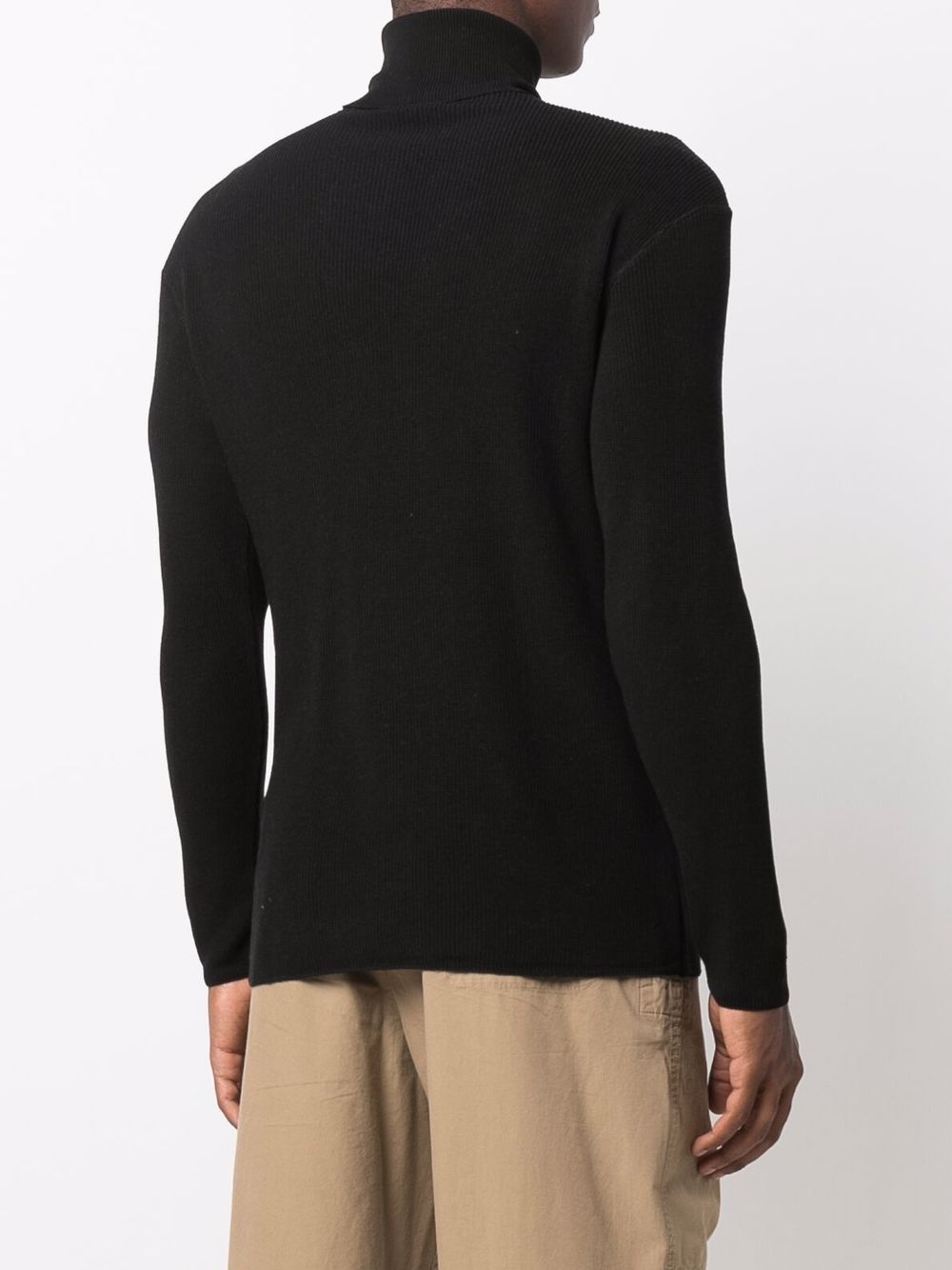 roll-neck ribbed-knit jumper - 5