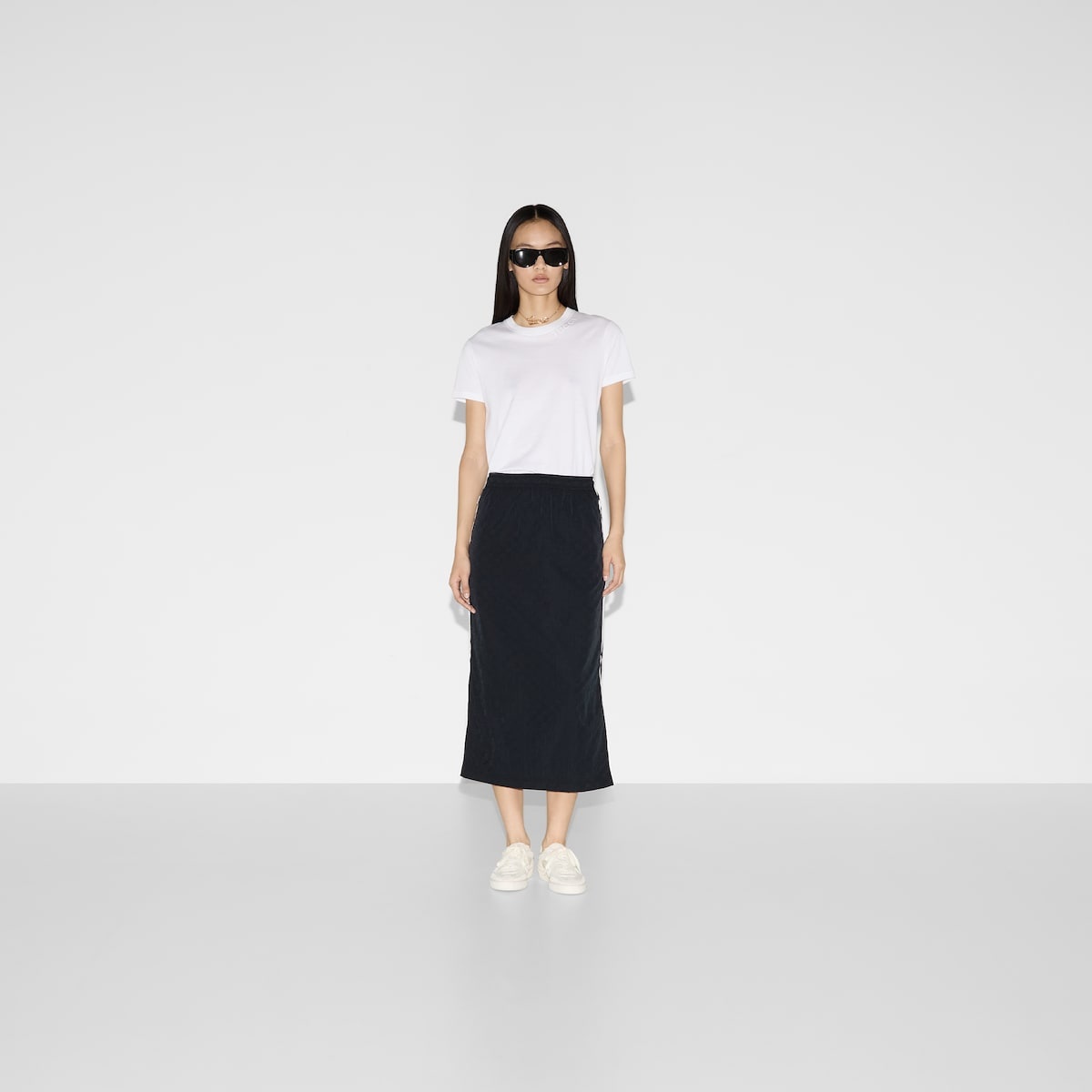 GG nylon midi skirt - 2