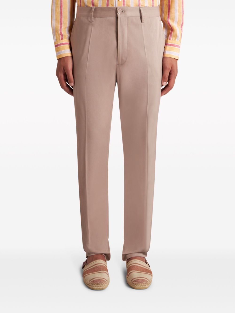 Pegaso-embroidered chino trousers - 3
