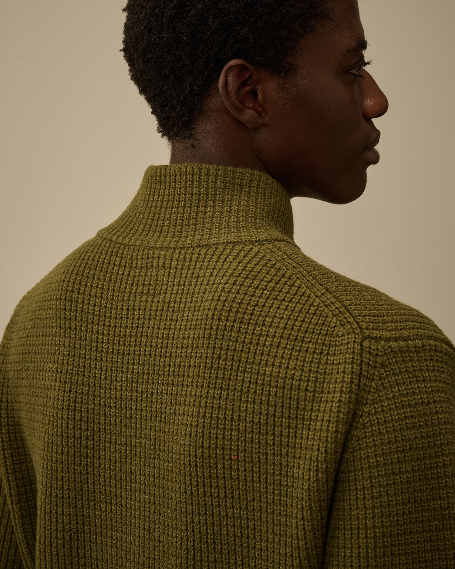 Lambswool GRS Half Zip Sweater - 6