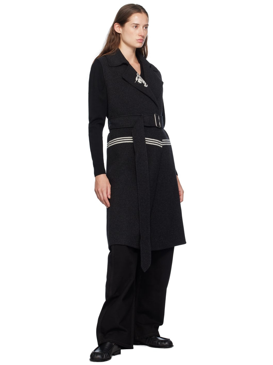 Gray Wool Vest Coat - 4