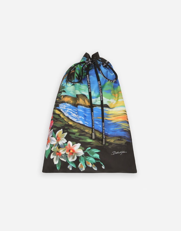 Short swim trunks with Hawaiian print - 3