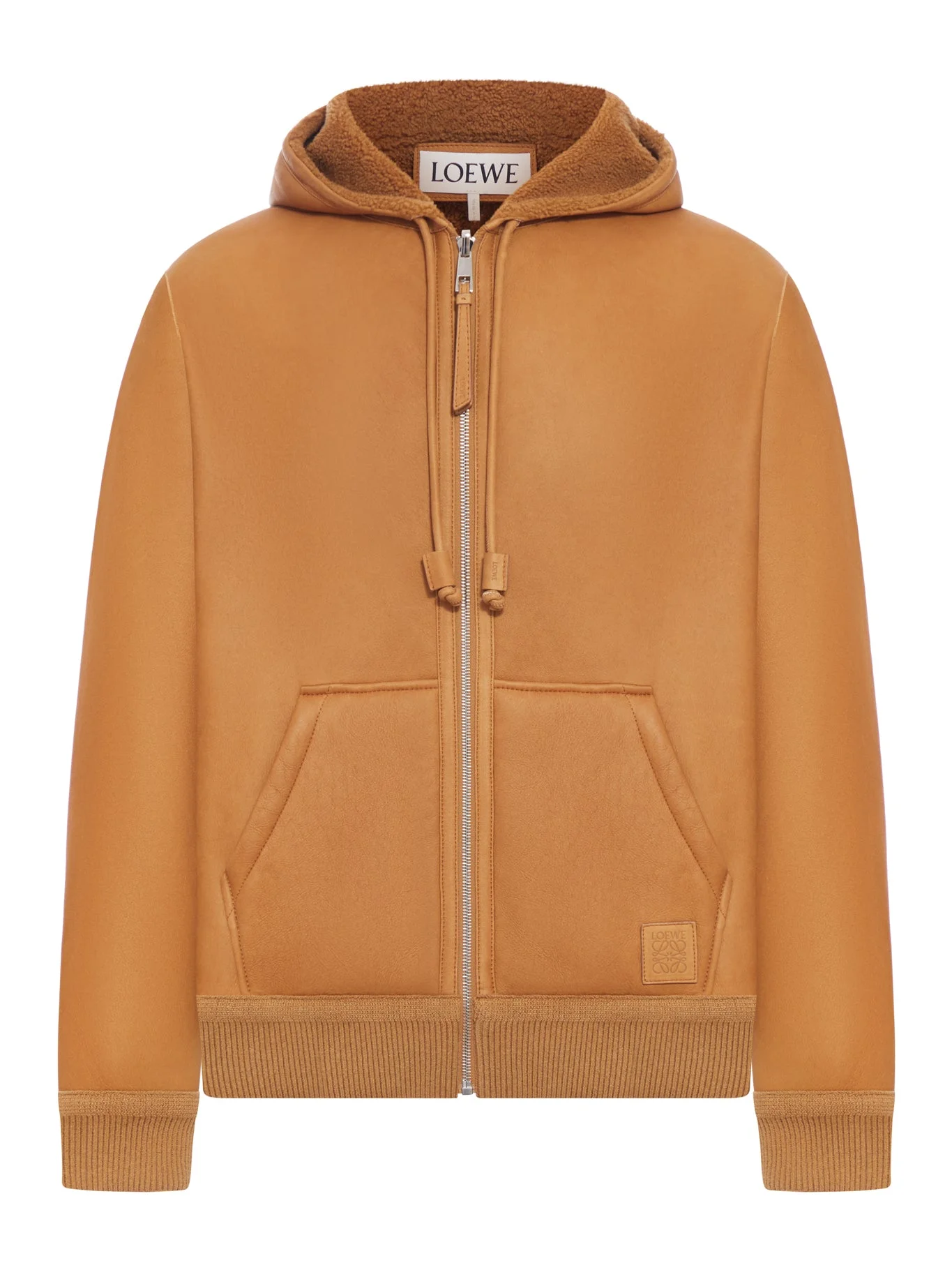 SHEARLING JACKET WITH HOOD - 1