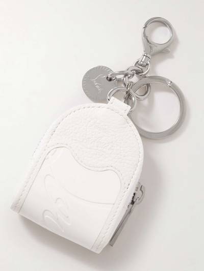Christian Louboutin Logo-Debossed Rubber, Full-Grain Leather and Silver-Tone Key Fob outlook