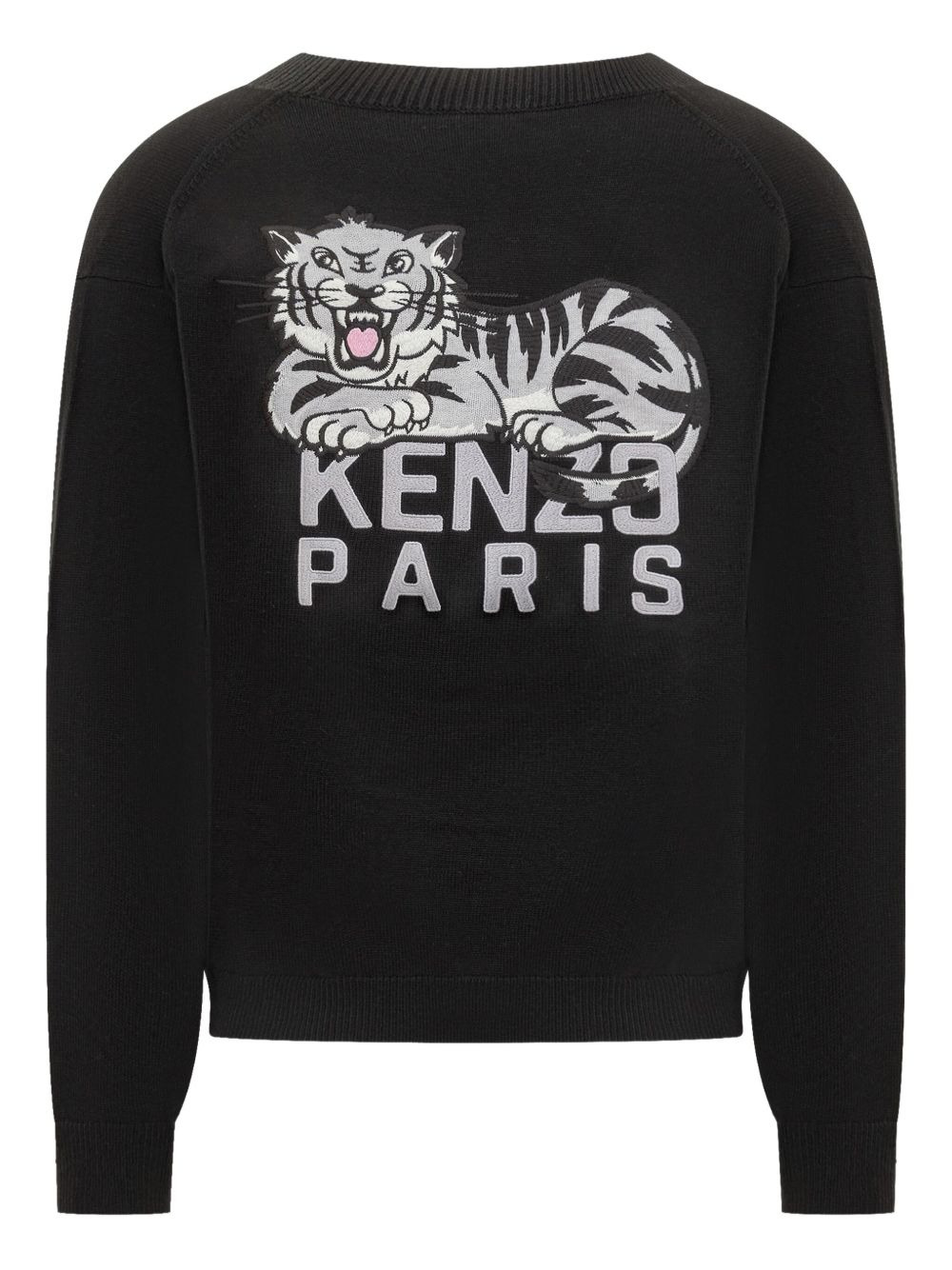 Happy Tiger-embroidered cardigan - 2